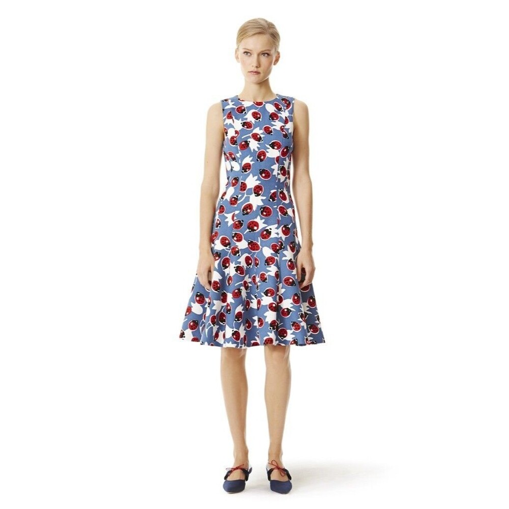 $2295 Carolina Herrera Ladybug Dress US 8 - Picture 3 of 6